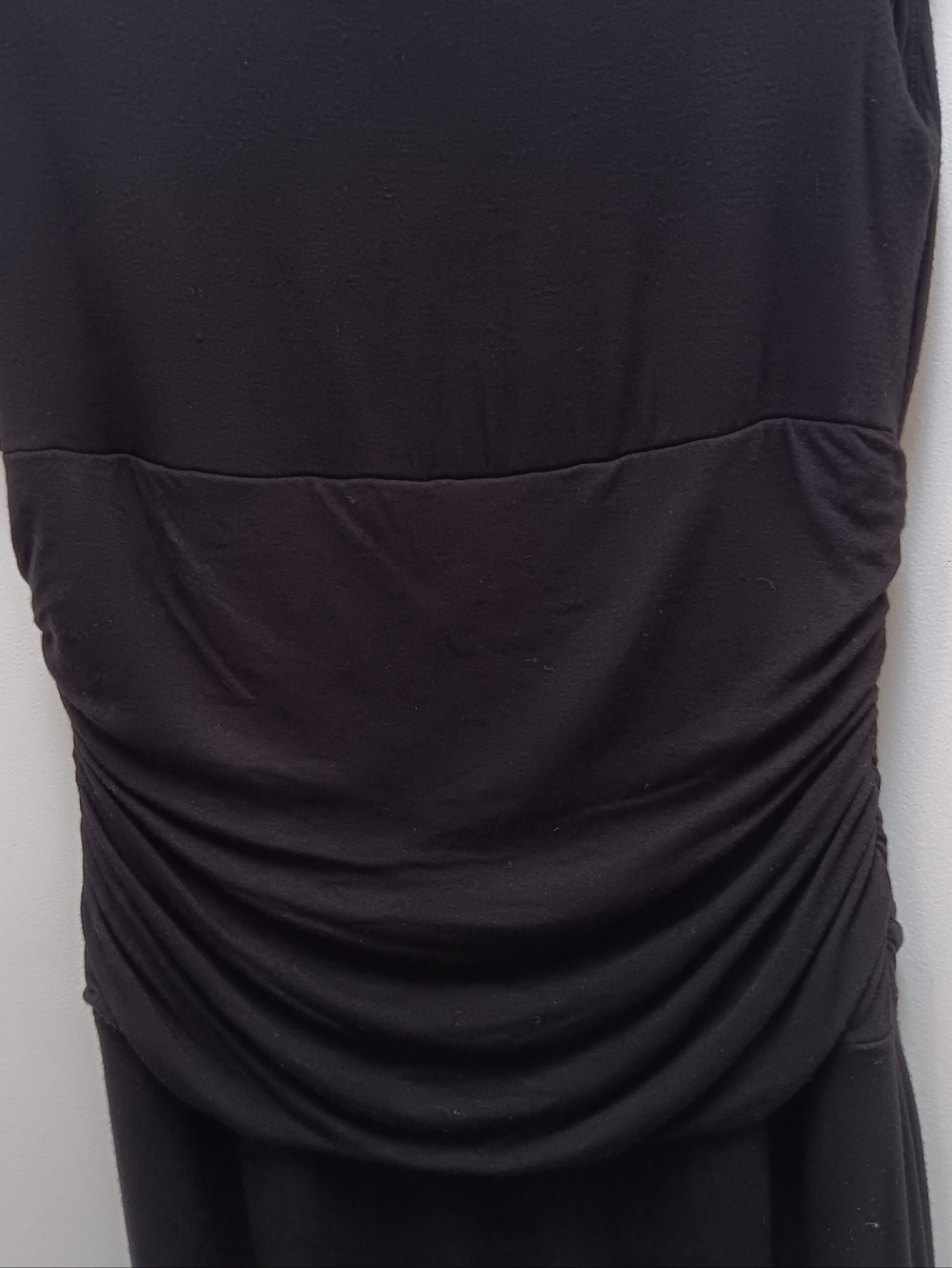 Bailey 44 Black Bodycon Dress Scoop Back Ruched Waist M - Picture 4 of 7
